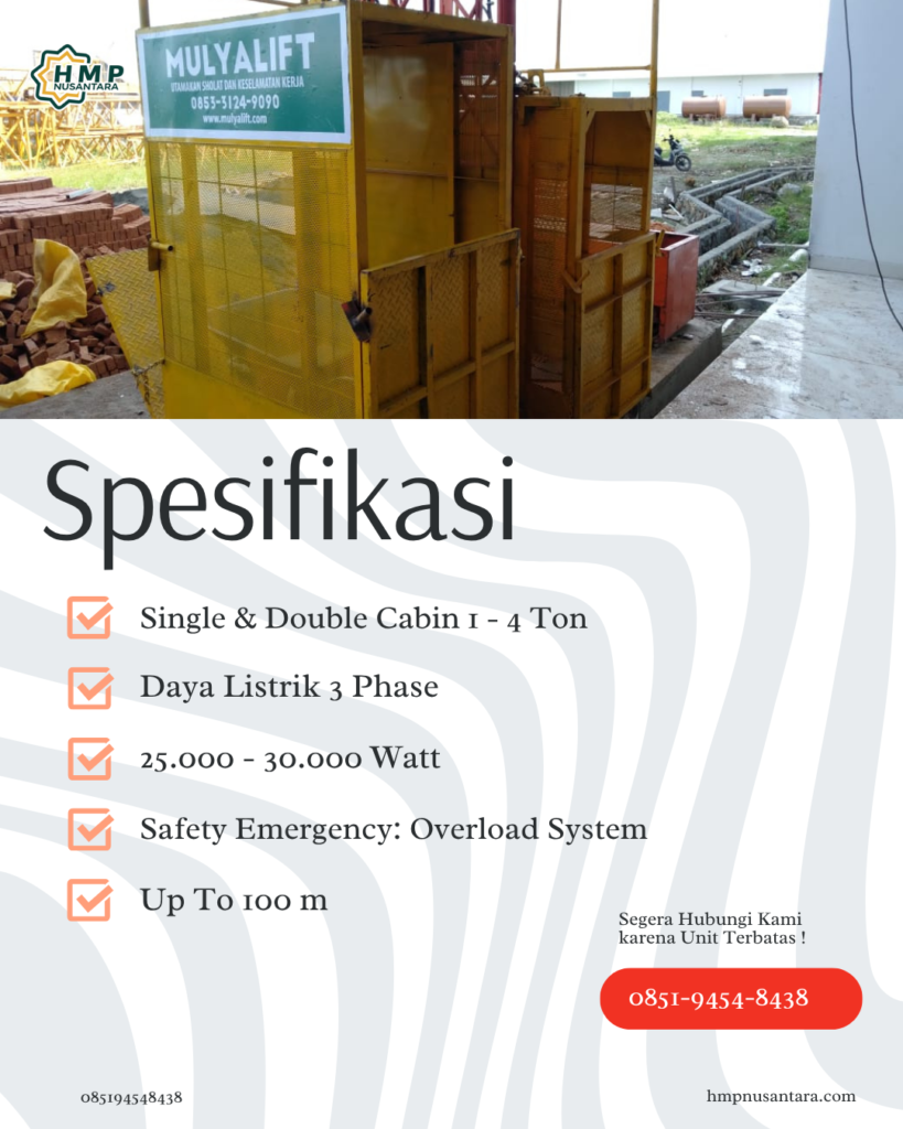 Spesifikasi Lift Barang