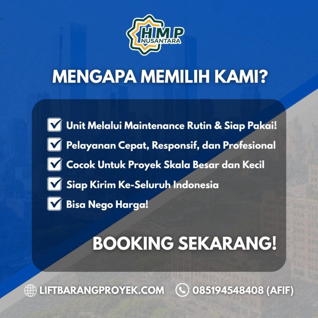 Mengapa memilih HMP Nusantara untuk sewa alat konstruksi di Bandar Lampung? Unit maintenance rutin, pelayanan cepat & profesional, cocok proyek besar & kecil, siap kirim seluruh Indonesia, bisa nego harga. Booking sekarang: 085194548408 (Afif).