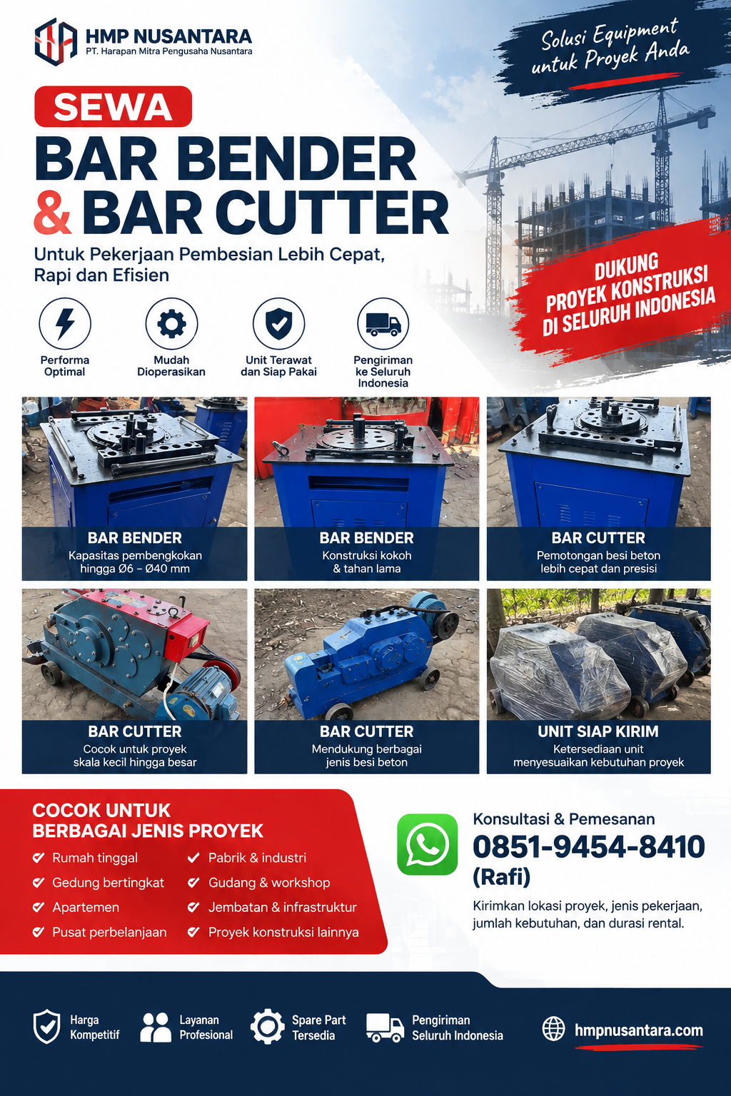 Rental Bar Bender & Bar Cutter Merauke