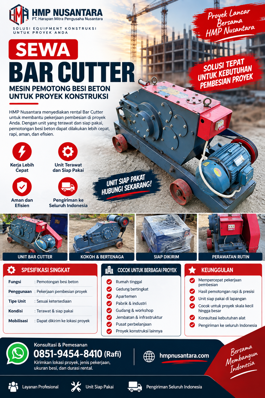 Rental Bar Cutter Banyuasin