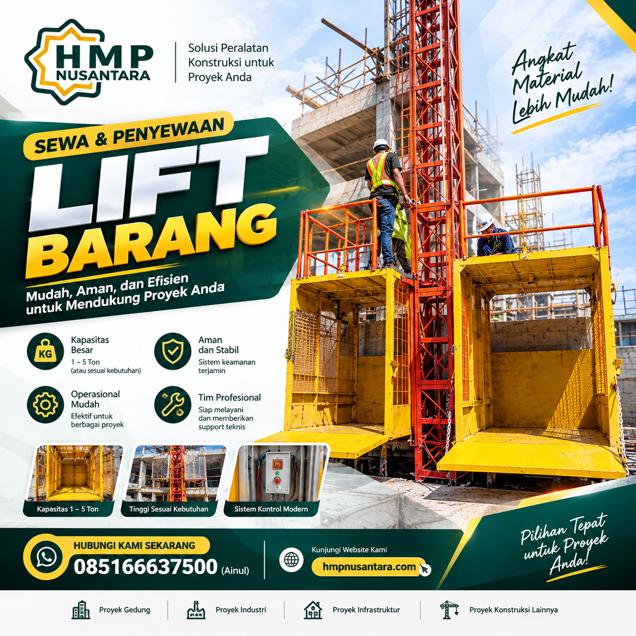 Sewa Lift Barang Konstruksi Blitar
