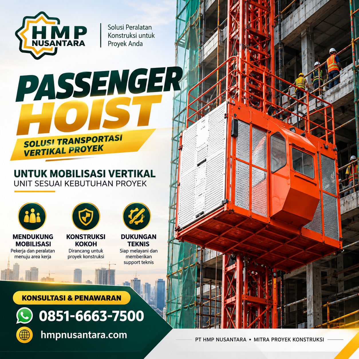 Rental Passenger Hoist Binjai